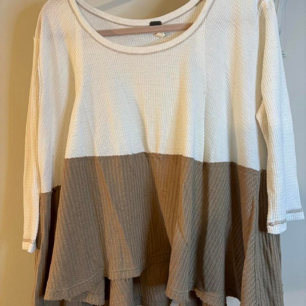 WE THE FREE People Brown Colorblock‎ thermal